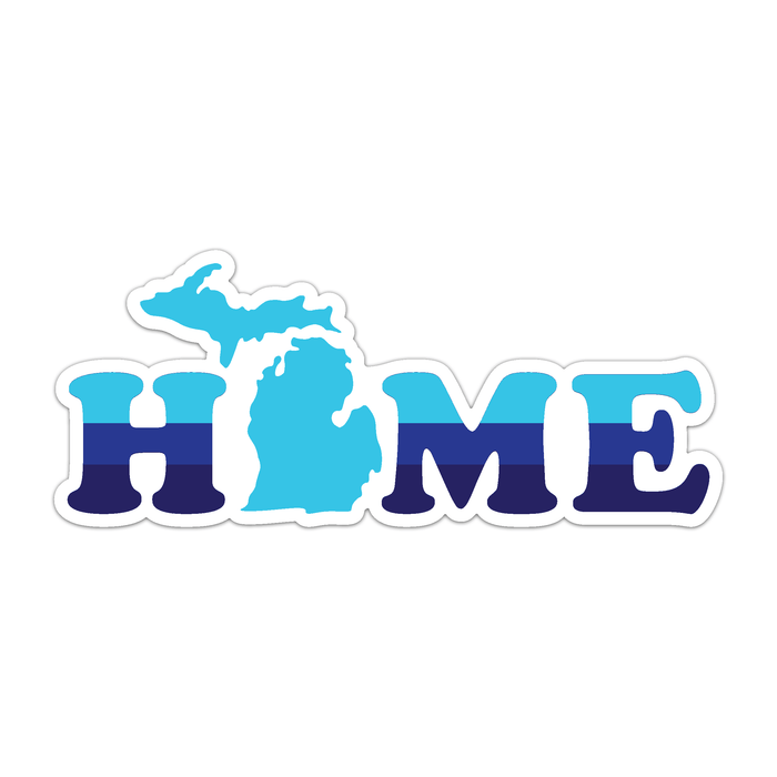 Michigan HOME Sticker (Blue Stripe)