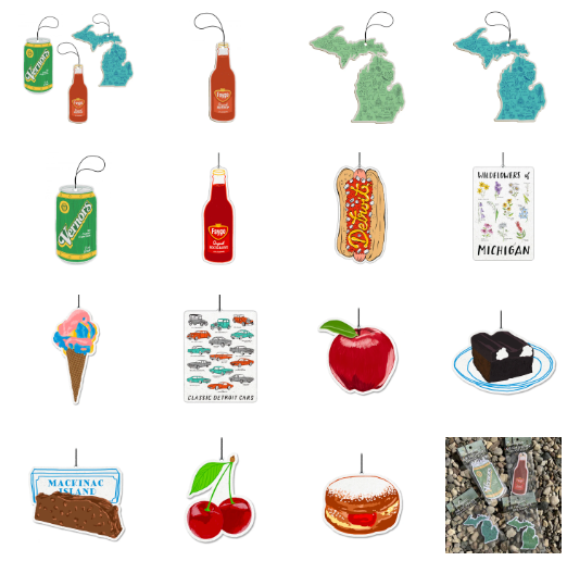 Michigan Apple Air Freshener - City Bird