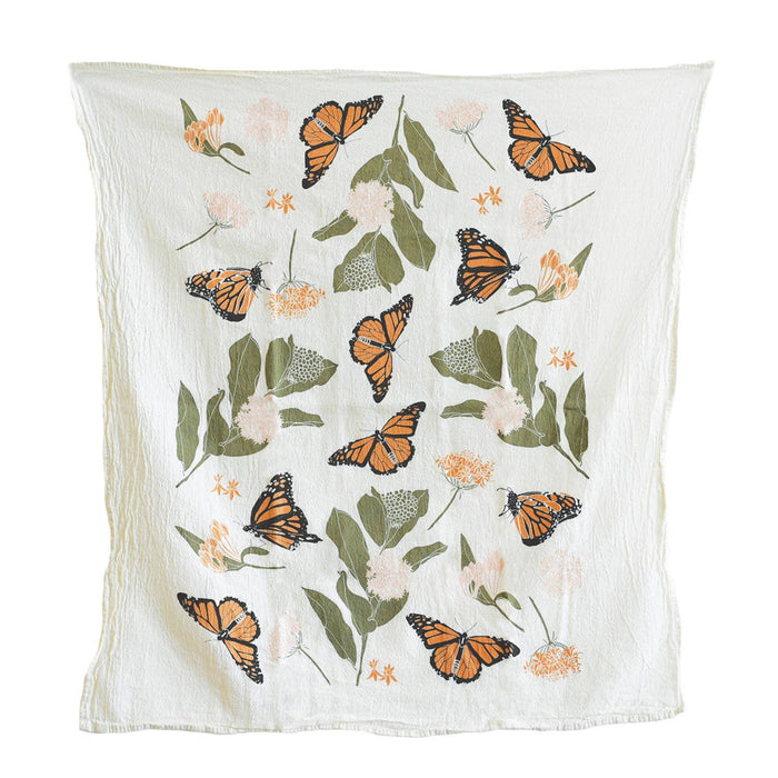 Monarchs + Milkweeds Towel