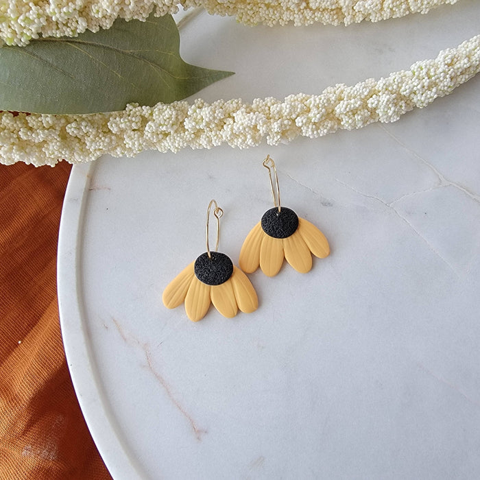 Black Eyed Susan Hoop Earrings - Cayenne & Cake