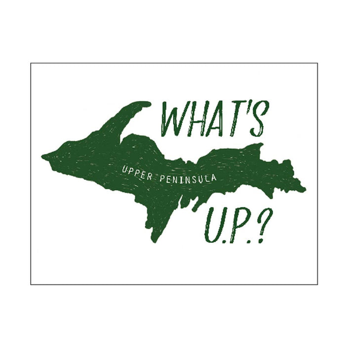 What's U.P.? Hello Letterpress Card - City Bird