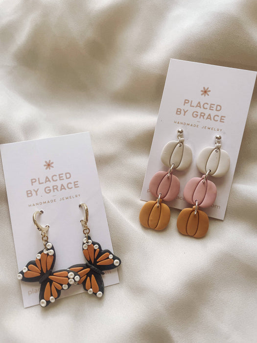 Monarch Butterfly Earrings - Placed by Grace