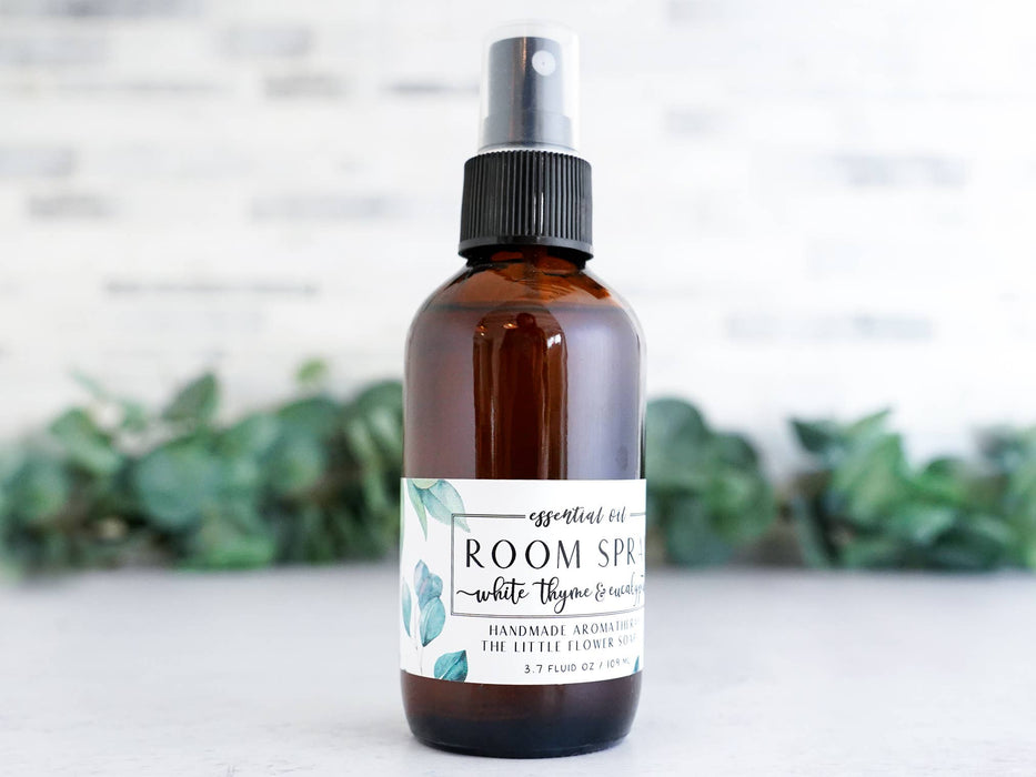 White Thyme and Eucalyptus Room Spray - Little Flower Soap Co.