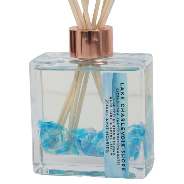 “Les Cheneaux” Scent Reed Diffuser with Beach Glass by June Apothicarie