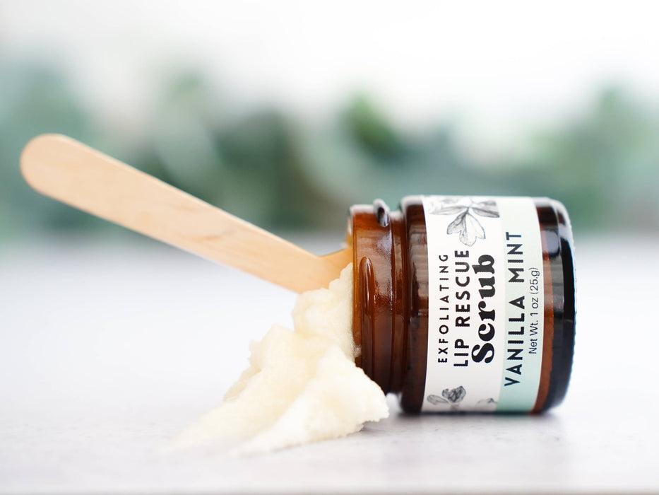 Vanilla Mint Lip Rescue Sugar Scrub - Little Flower Soap Co.