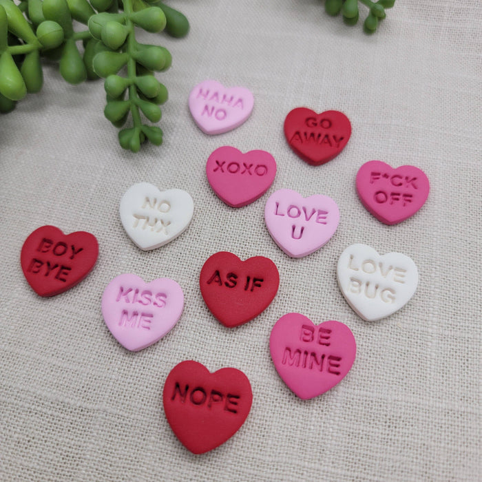 Conversation Heart Dangle Earrings - Cayenne & Cake