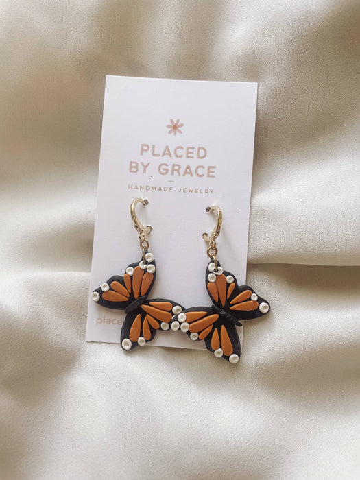 Monarch Butterfly Earrings - Placed by Grace