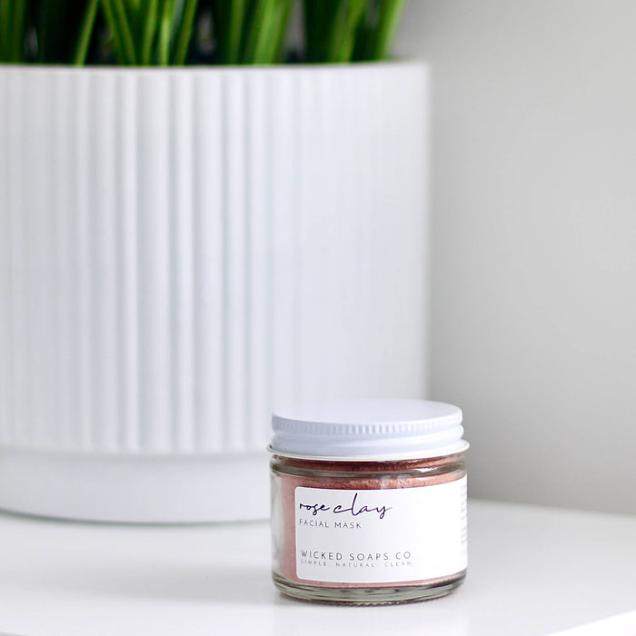 Rose Clay Facial Mask - Wicked Soaps Co.