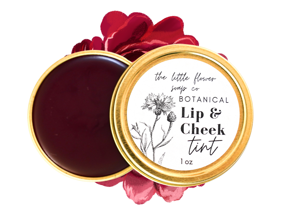 Lip and Cheek Tint 1oz Tin - Natural blush and lip stain