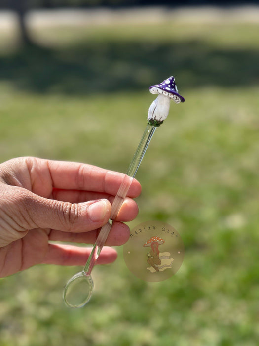 Mushroom Glass Stir Spoons - Making Olas