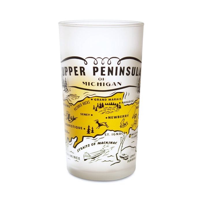 Upper Peninsula Souvenir Frosted Glass - Peninsulas