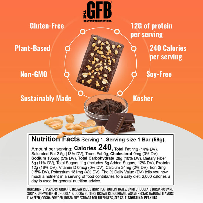 Chocolate Peanut Butter Protein Snack Bar - GFB