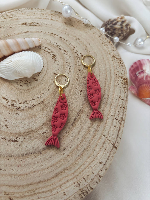 Red Fish Earrings - Placed by Grace