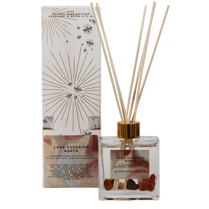 Lake Superior Agate Reed Diffuser - June Apothicarie