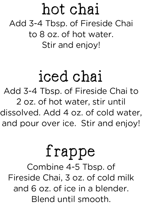 Vanilla Chai Tea Mix - Fireside Coffee Co.