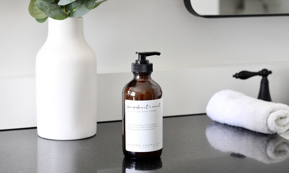 Grapefruit + Mint Body Serum - Wicked Soaps Co.