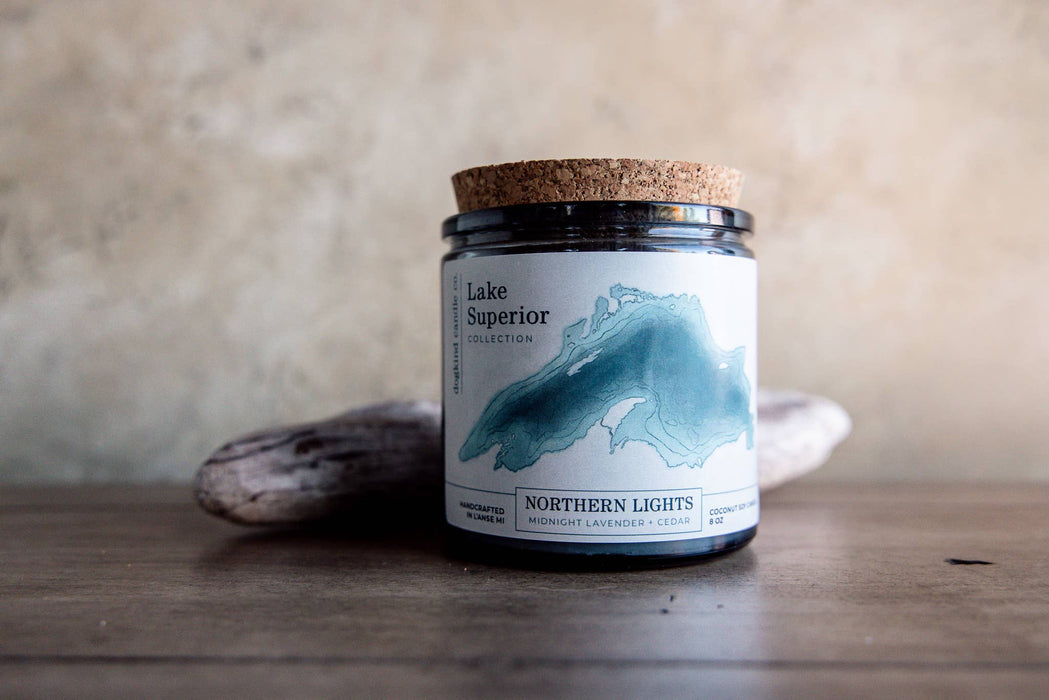 Northern Lights Natural Soy Candle - midnight lavender + cedar - Dogkind Candle Co.