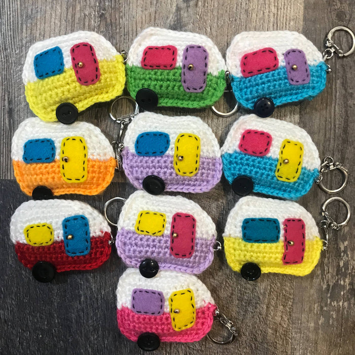 Retro Camper Crochet Keychain - Rosemary's Baby M.E.K.