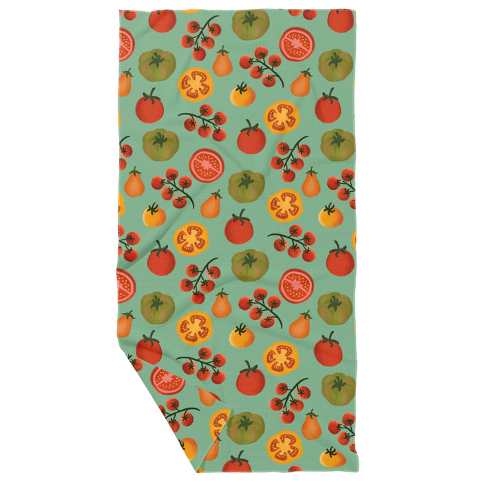 Tomato Vine Double Sided Waffle Dish Towel - June Apothicarie