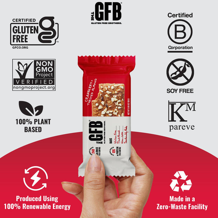 Cranberry Toasted Almond Protein Snack Bar - GFB