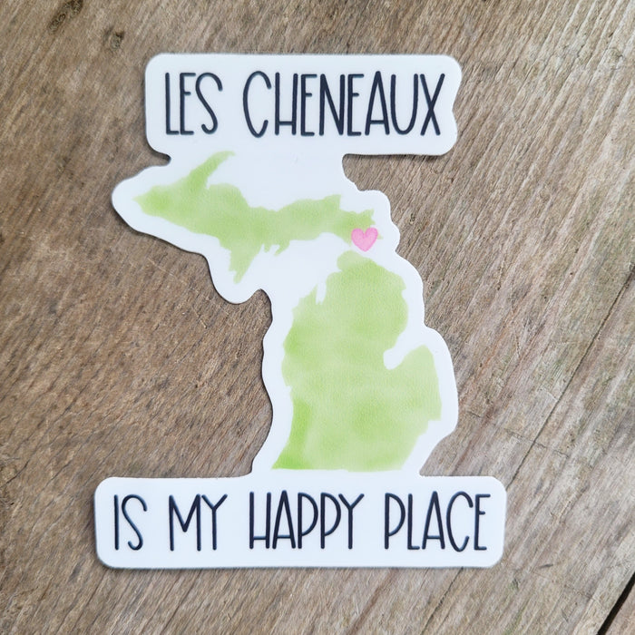 Les Cheneaux is My Happy Place Sticker by June Apothicarie