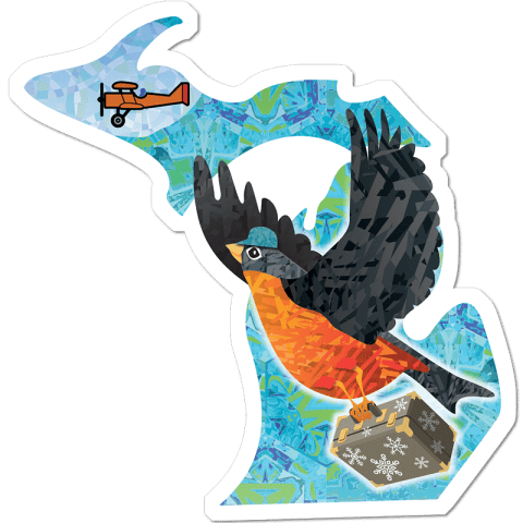 MI Snowbird Sticker