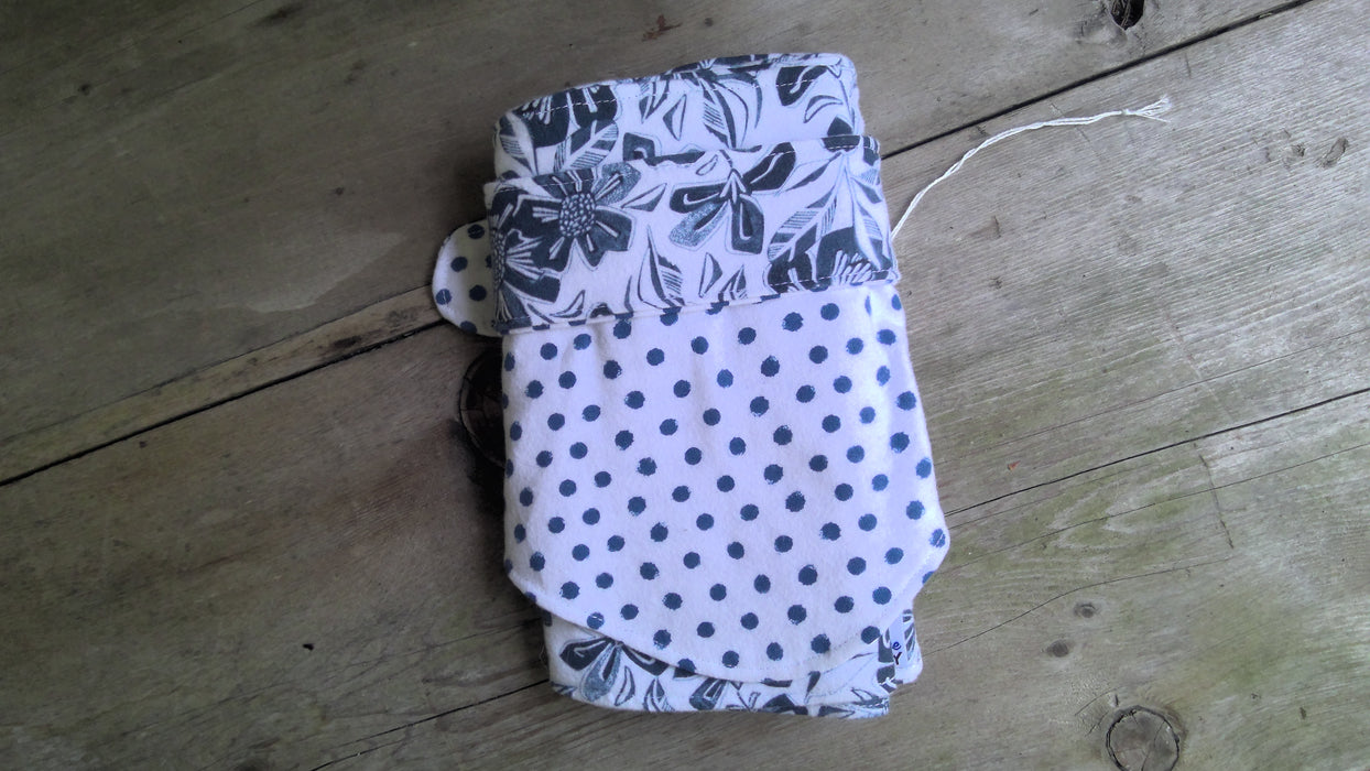 Blue Polka Dot & Floral Flannel Baby Gift Set By Padikadotee Baby
