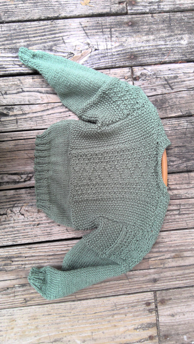 Sage Green Handmade Sweater by Ferne Sherlund