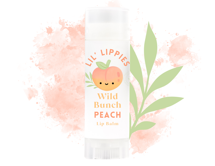 Wild Bunch Peach Lip Balm Lil' Lippies Kids - Little Flower Soap Co.