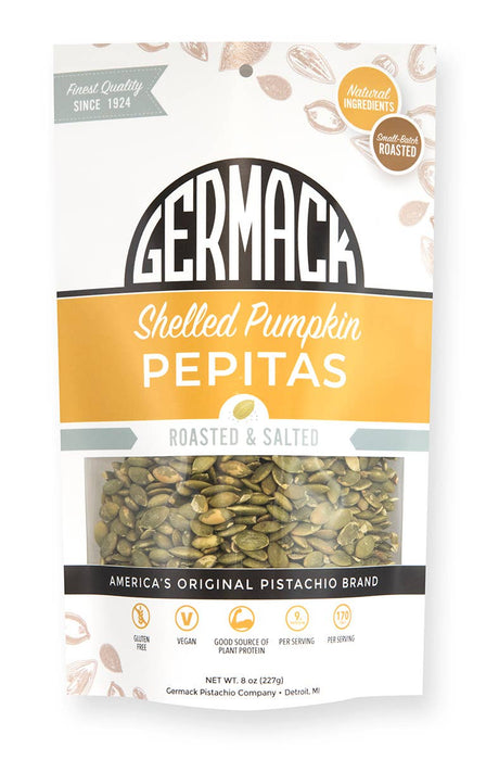 Pepitas Shelled Pumpkin Seeds 8oz - Germack