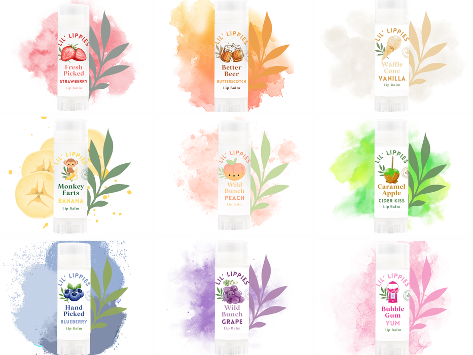 Fresh Picked Strawberry Lip Balm Lil' Lippies Kids - Little Flower Soap Co.