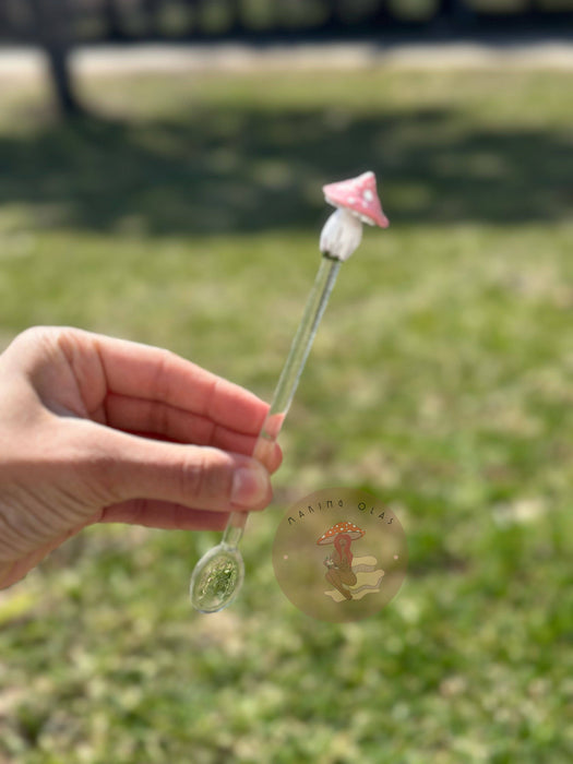 Mushroom Glass Stir Spoons - Making Olas