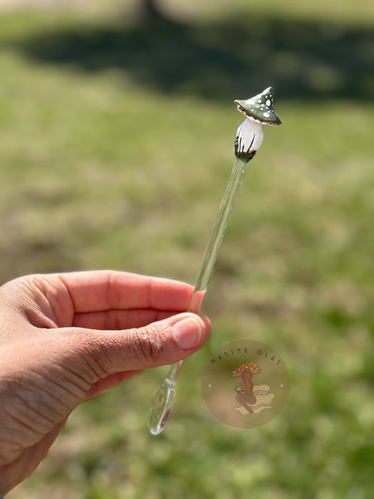 Mushroom Glass Stir Spoons - Making Olas