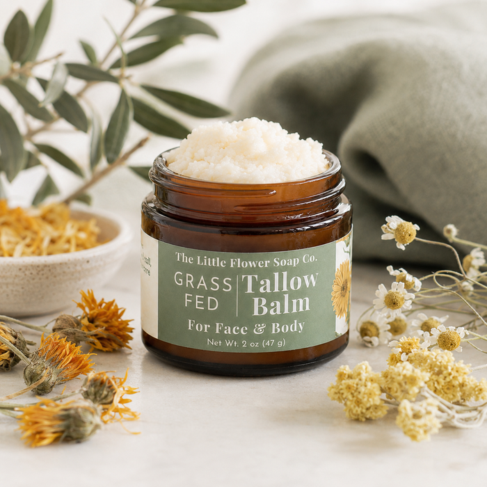 Tallow Balm for Dry Skin Moisturizer - Little Flower Soap Co.