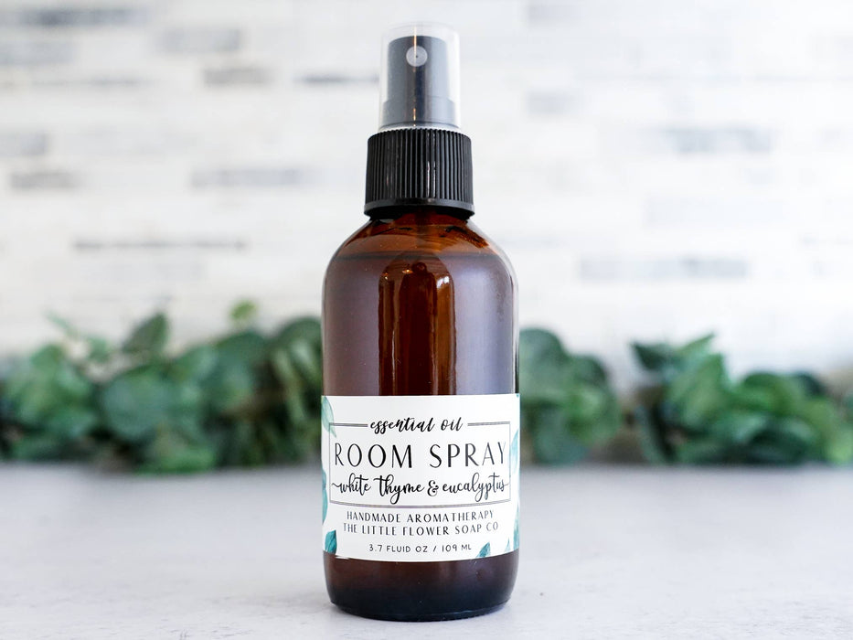 White Thyme and Eucalyptus Room Spray - Little Flower Soap Co.