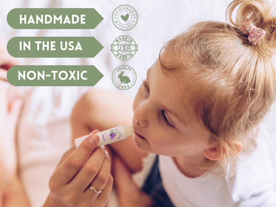 Grape Lip Balm Lil' Lippies Kids - Little Flower Soap Co.