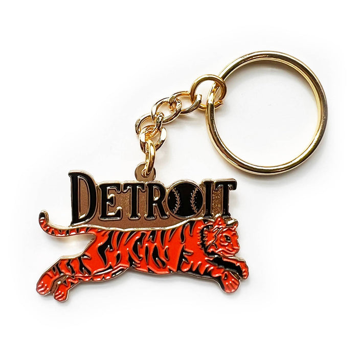 Leaping Detroit Tiger Key Chain - City Bird