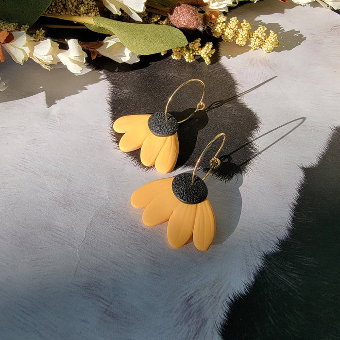 Black Eyed Susan Hoop Earrings - Cayenne & Cake