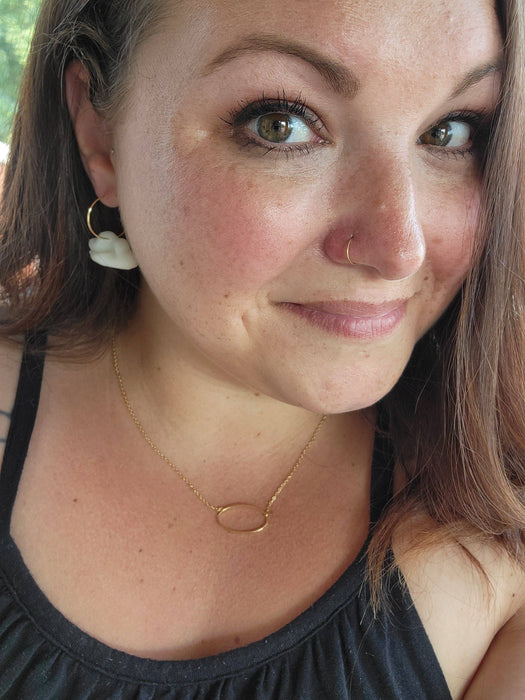 Puffy Cloud Hoop Earrings - Cayenne & Cake