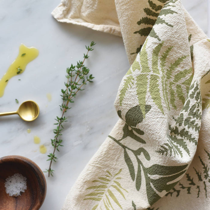 Endangered Ferns Kitchen Tea Towel - June & December