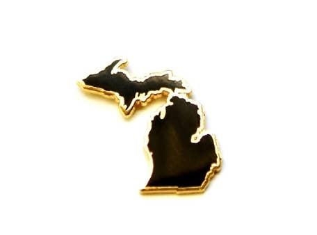 Michigan Silhouette Enamel Pin by City Bird