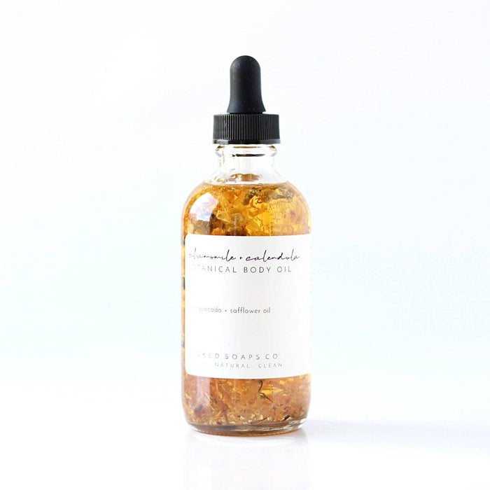 Chamomile + Calendula Botanical Body Oil - Wicked Soaps Co.