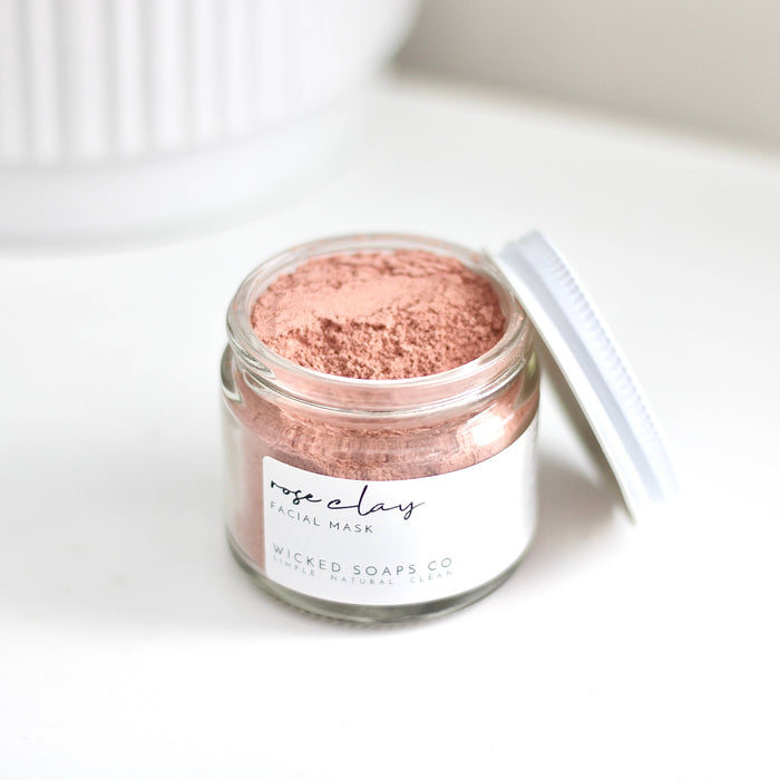 Rose Clay Facial Mask - Wicked Soaps Co.