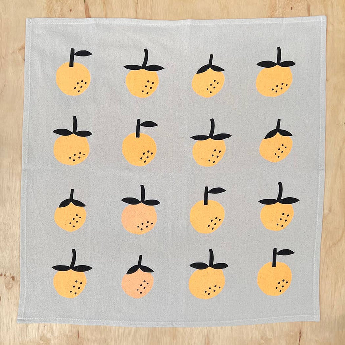 Orange Screen Printed Tea Towel - Nice Life