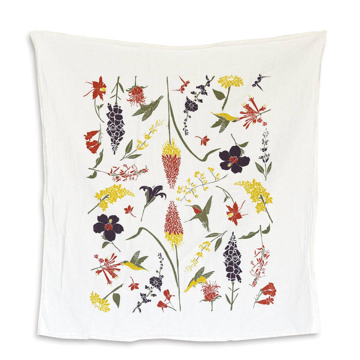 Hummingbird Garden Tea Towel - June & December