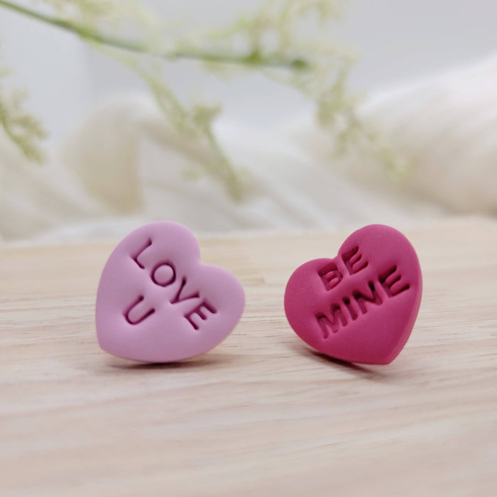 Conversation Heart Dangle Earrings - Cayenne & Cake