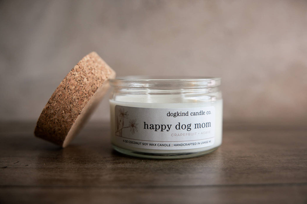 Happy Dog Mom featuring grapefruit + agave - Dogkind Candle Co