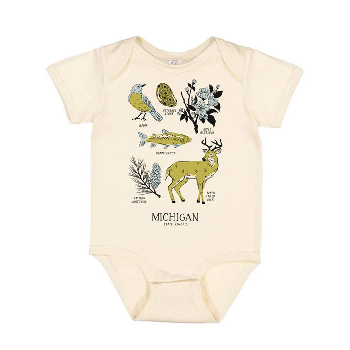 Michigan State Symbols Onesie -