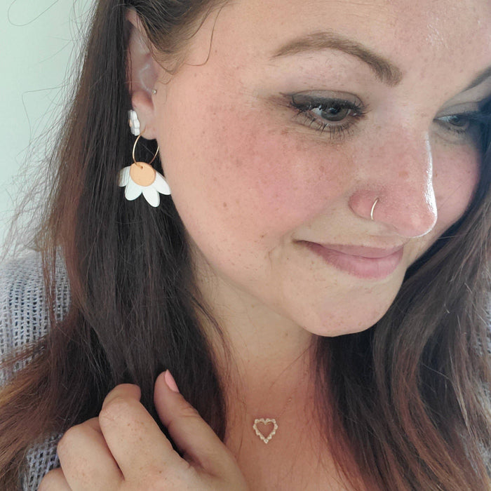 Daisy Hoop Earrings - Cayenne and Cake