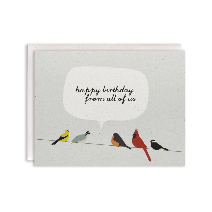 Happy Birthday Birds on a Wire Card - June and December